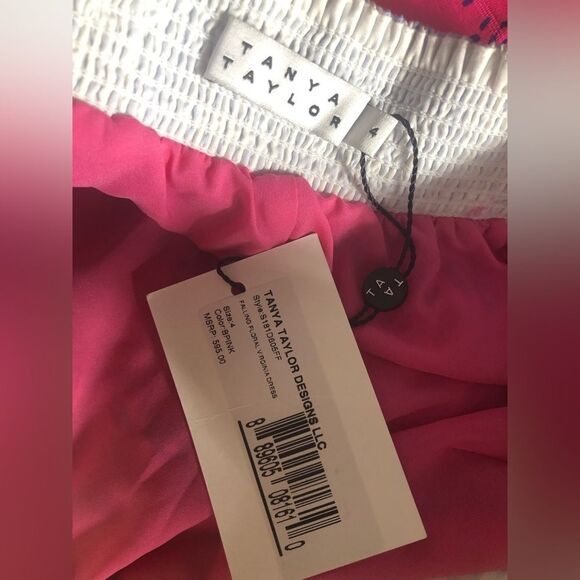 NWT Tanya Taylor Falling Floral Vibrant Silk Virginia Dress - Size 4, MSRP $595 - Picture 5 of 7